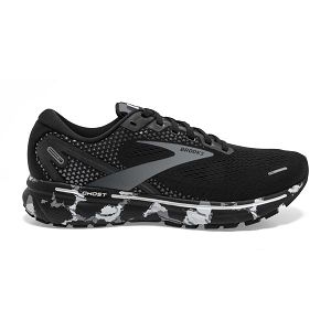 Brooks Ghost 14 Road Running Shoes - Mens, Black/Grey/White | IE-QYD518042